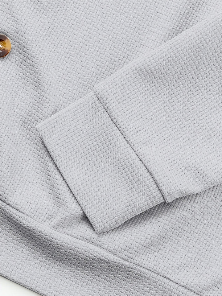 Men's Waffle-Textured Button-Through Summer Overshirt – image 11