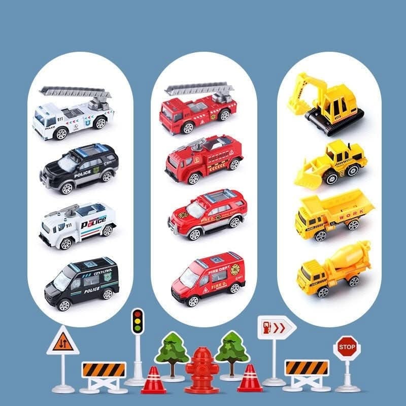 Cargo airplane toy playset with crane