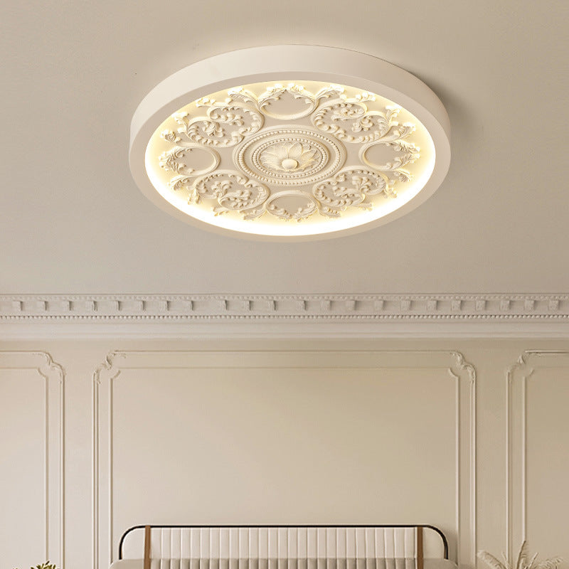 Carved rosette LED ceiling light