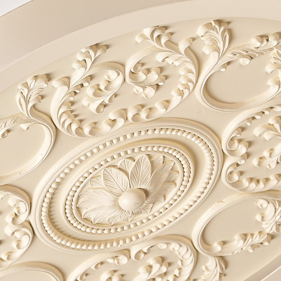 Carved rosette LED ceiling light
