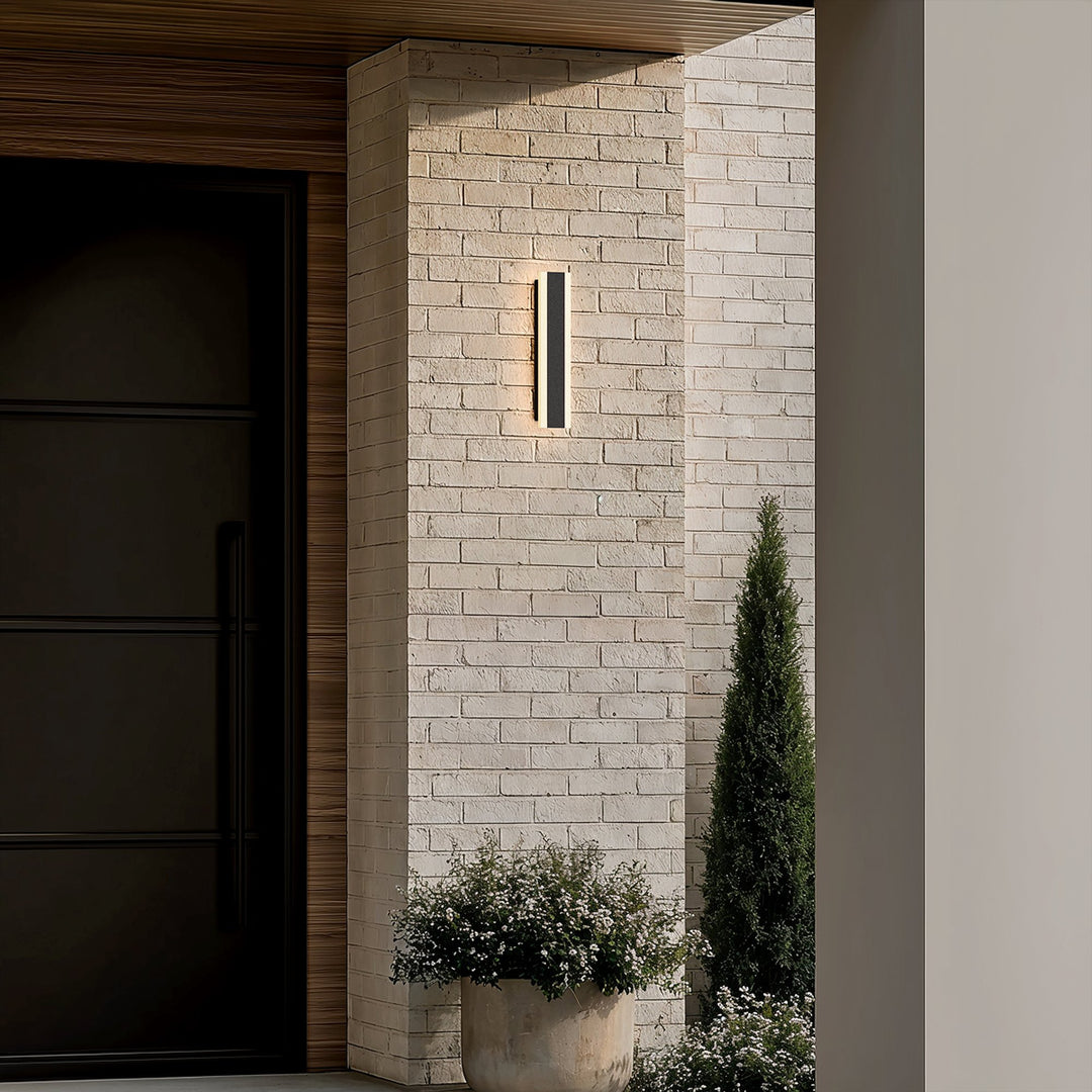 Linear LED Outdoor Wall Light | Black, 30-240 cm, Remote