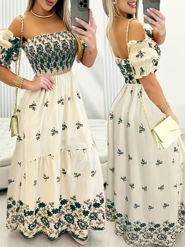 Women's Off-Shoulder Floral Maxi Summer Dress – image 7