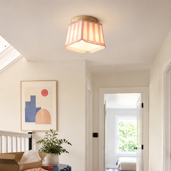 Celeste Memphis Striped Ceramic Flush Mount Ceiling Light