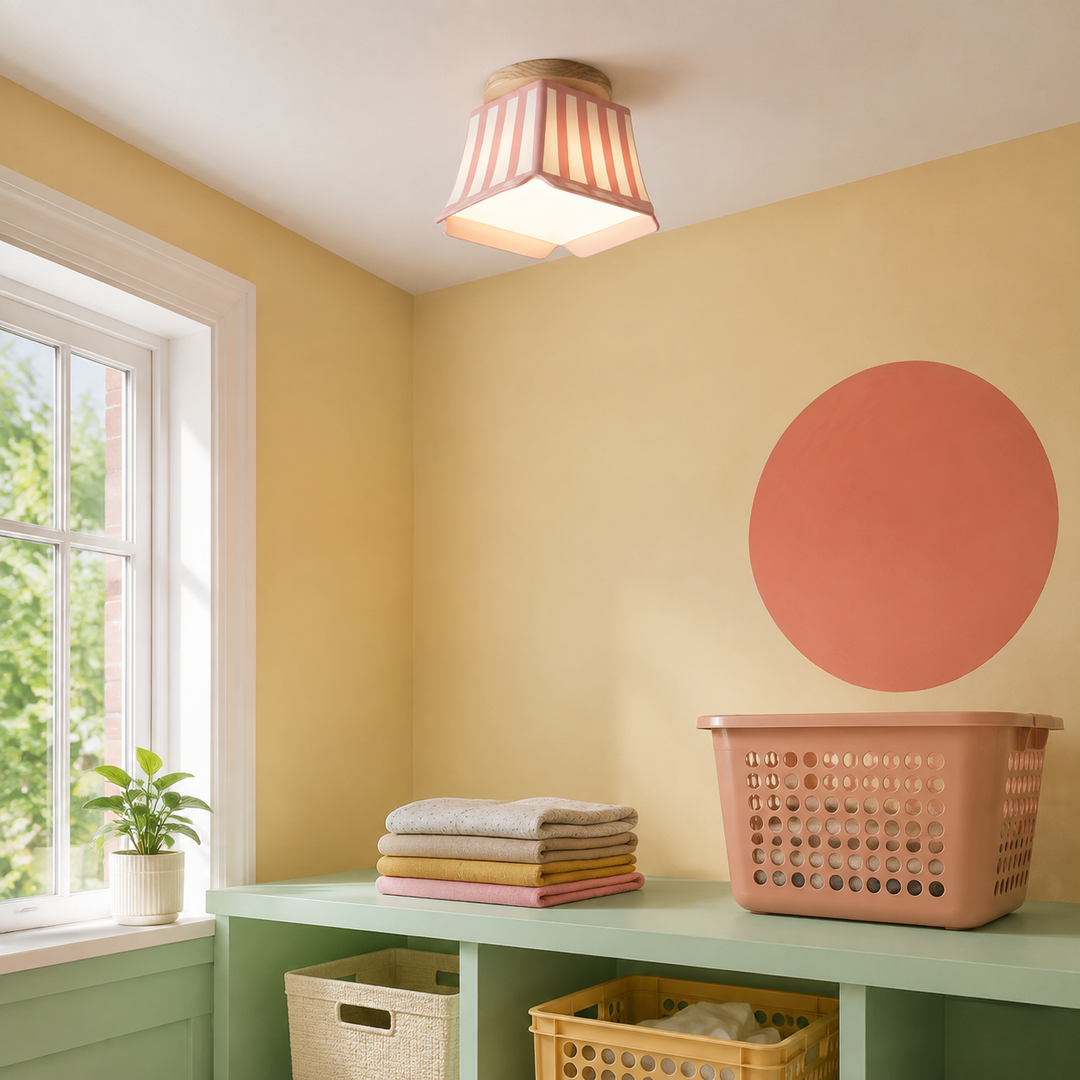 Celeste Memphis Striped Ceramic Flush Mount Ceiling Light