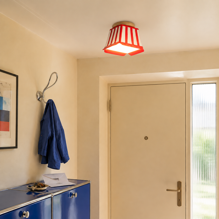 Celeste Memphis Striped Ceramic Flush Mount Ceiling Light