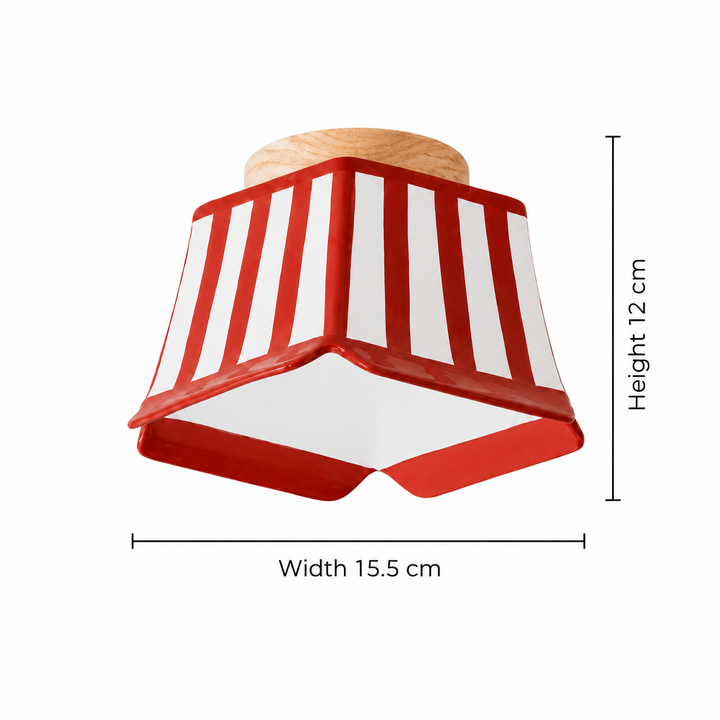 Celeste Memphis Striped Ceramic Flush Mount Ceiling Light