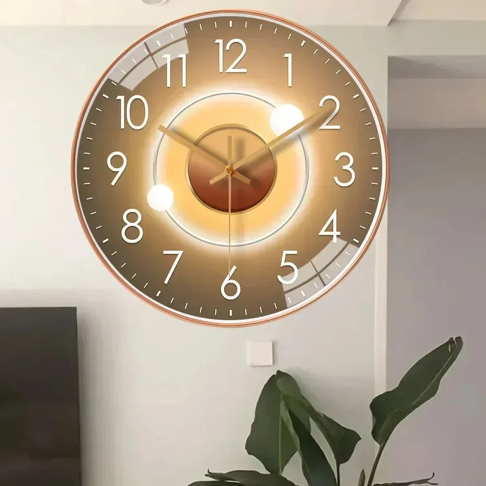 Celestial dial silent wall clock