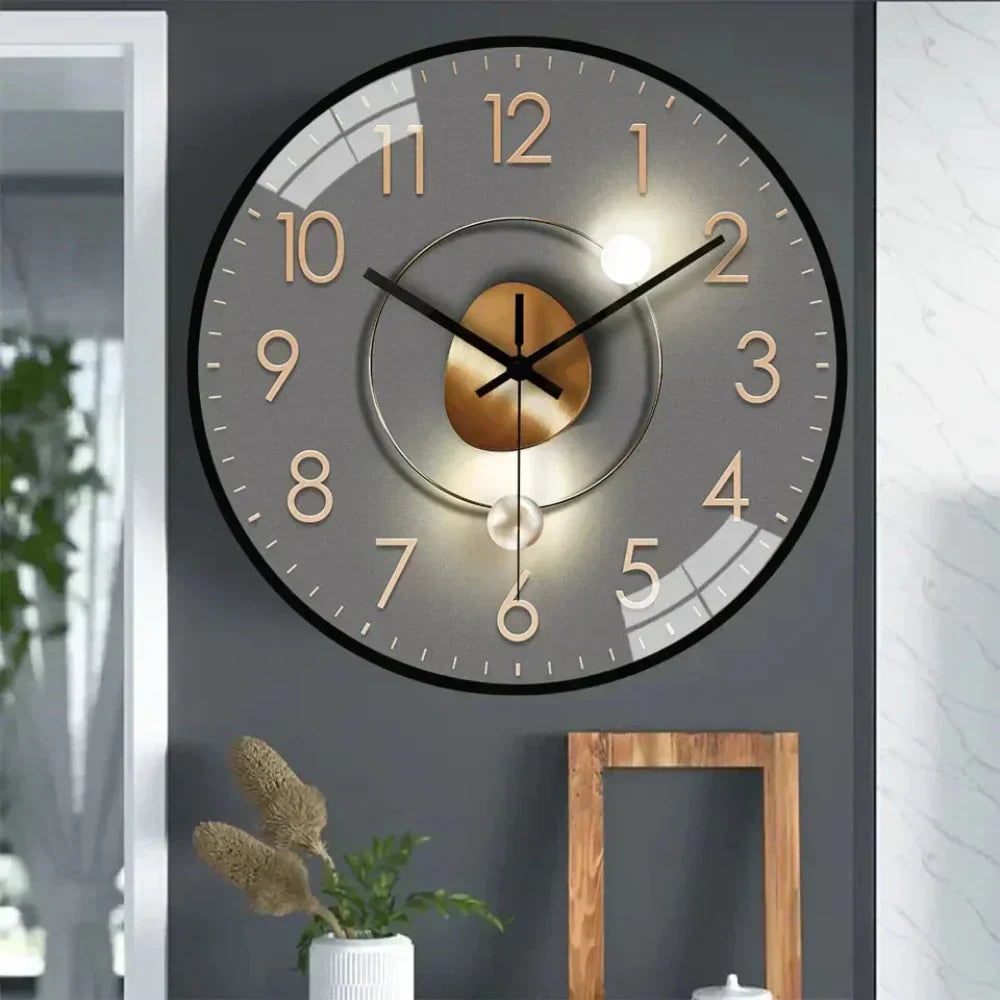Celestial dial silent wall clock
