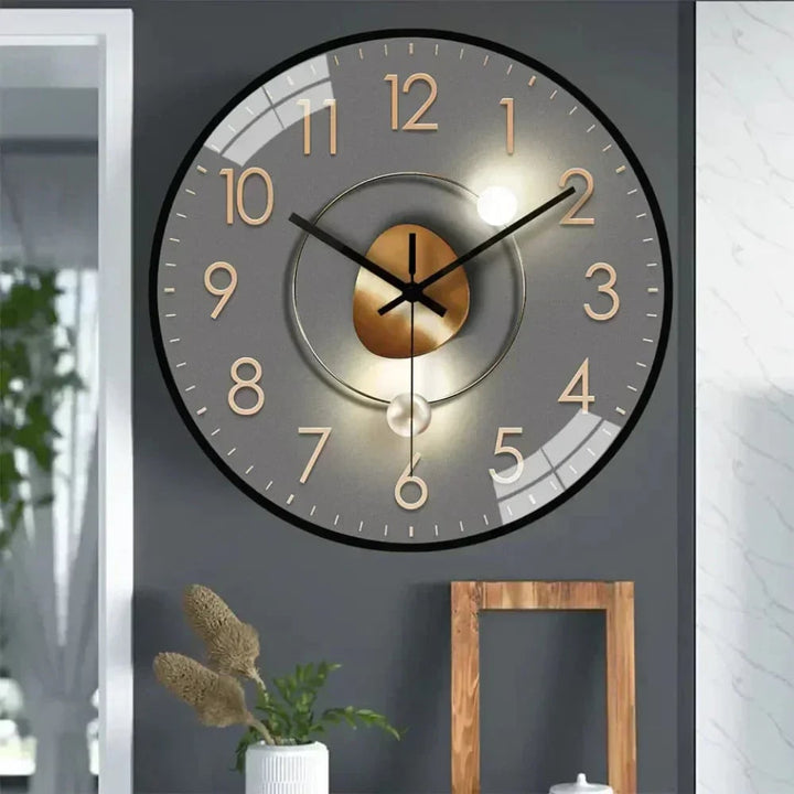 Celestial dial silent wall clock