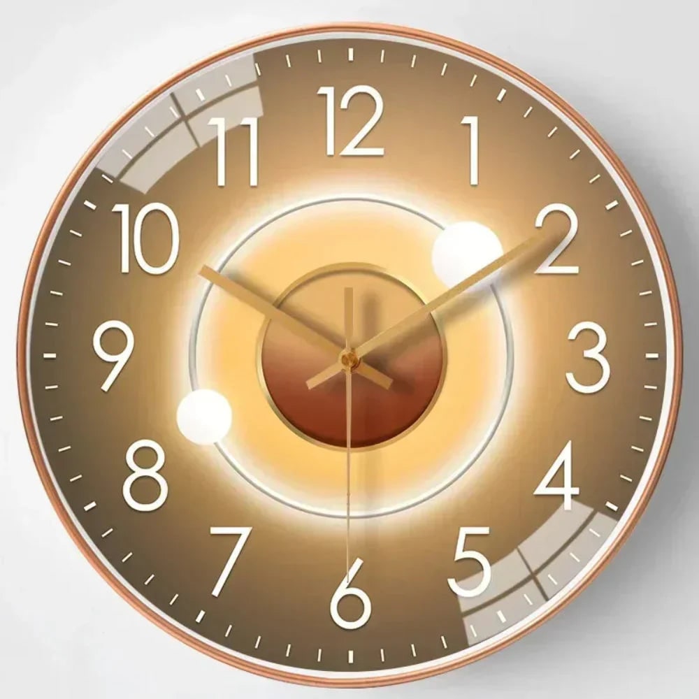 Celestial dial silent wall clock