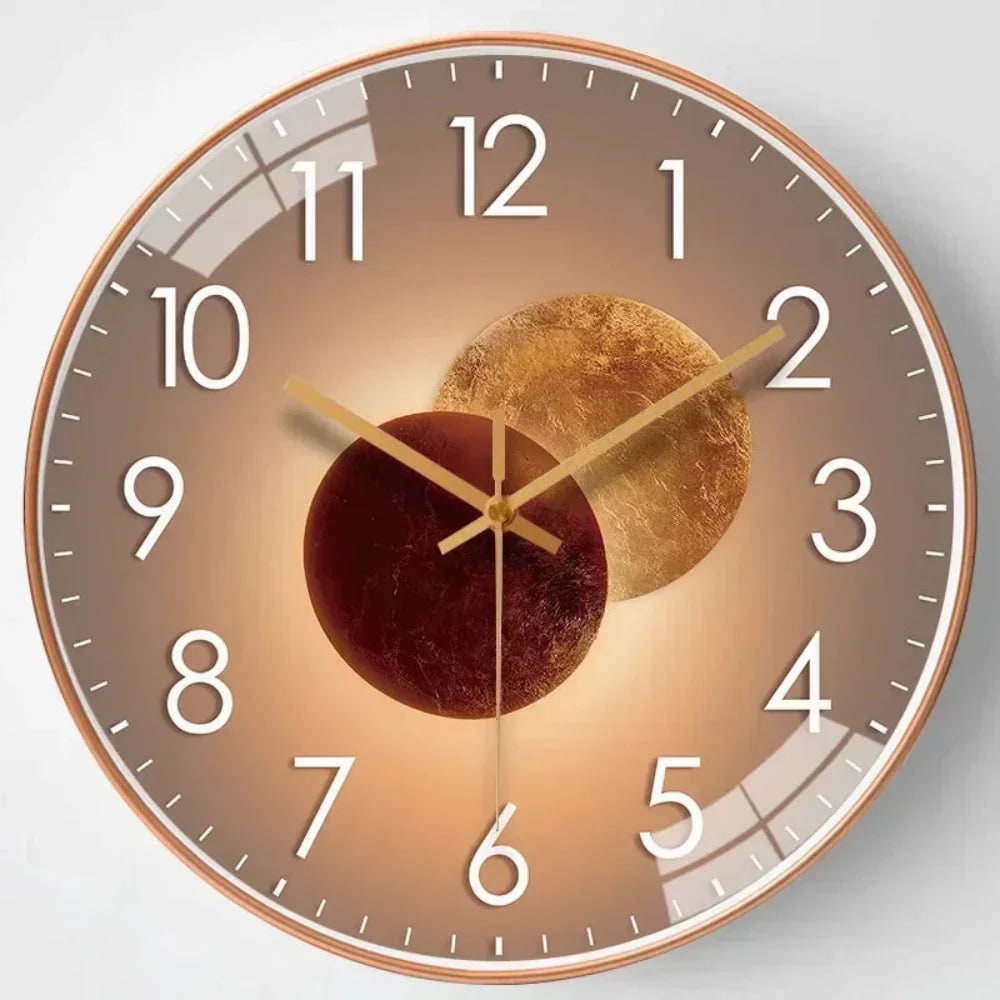 Celestial dial silent wall clock