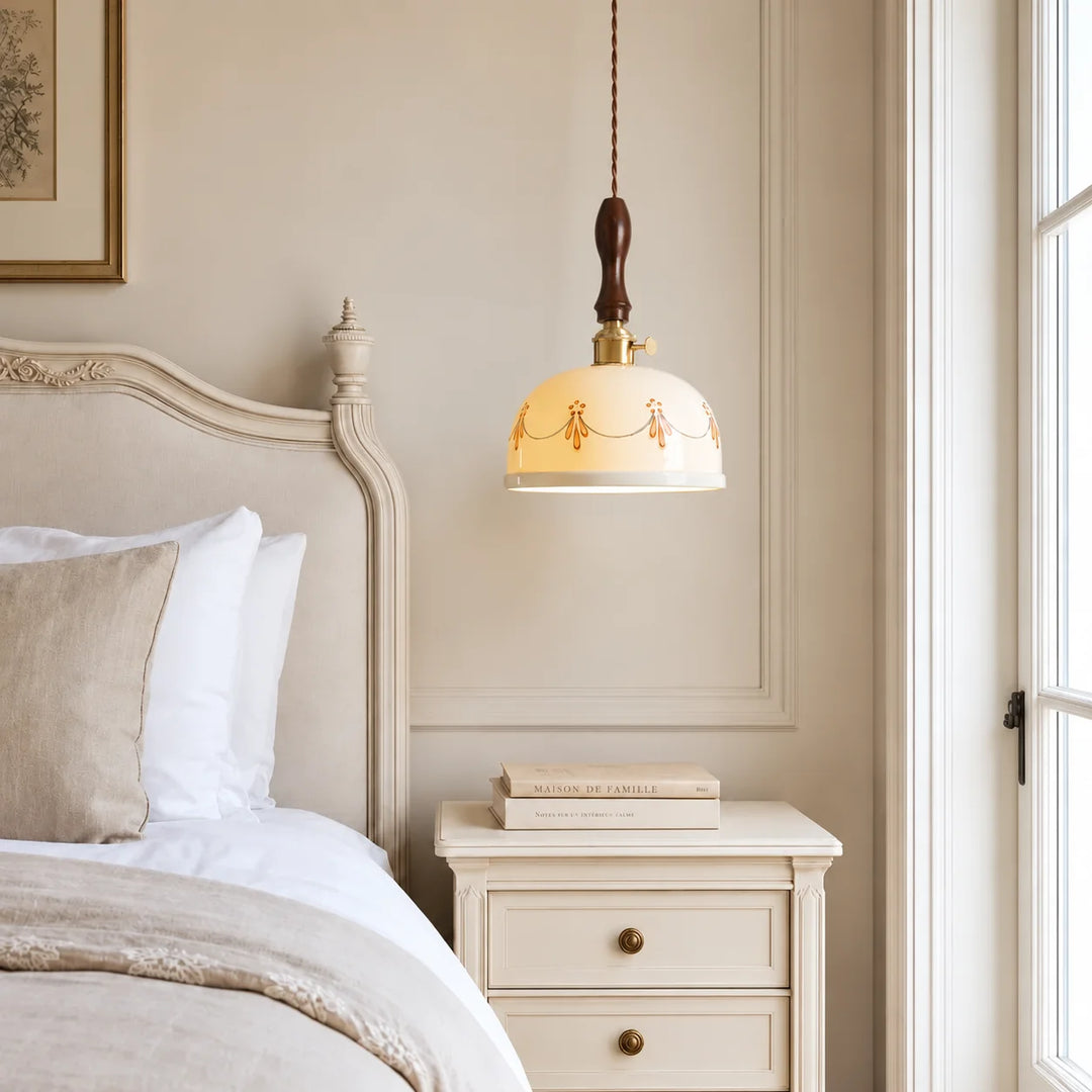 Ceramic Floral Pendant Light