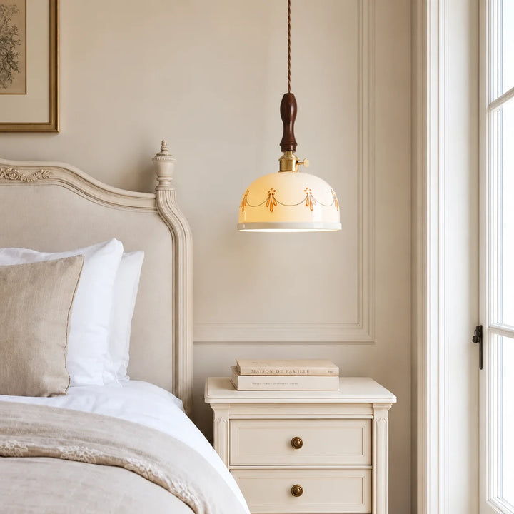 Ceramic Floral Pendant Light