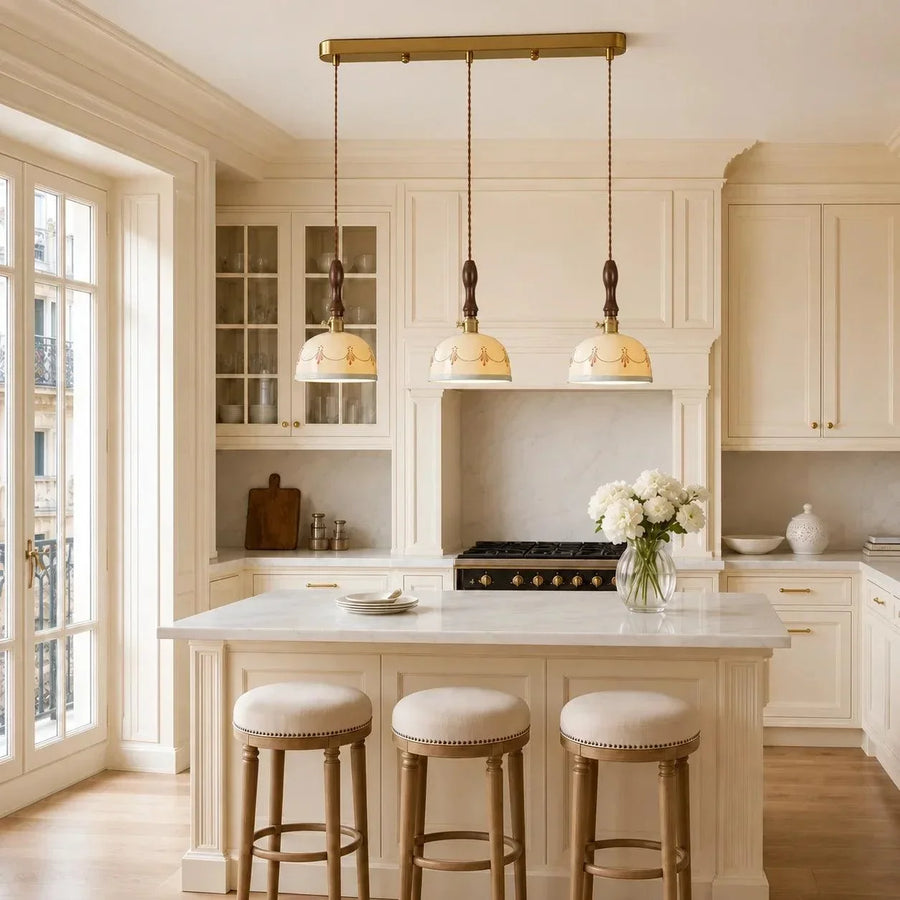 Ceramic Floral Pendant Light