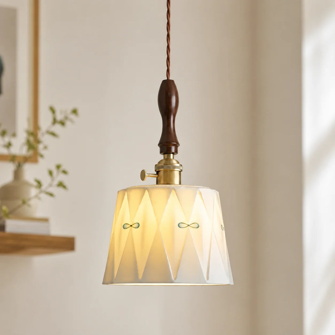 Ceramic Floral Pendant Light
