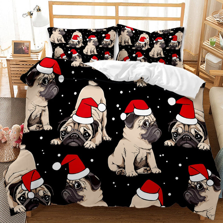 Christmas print duvet cover set