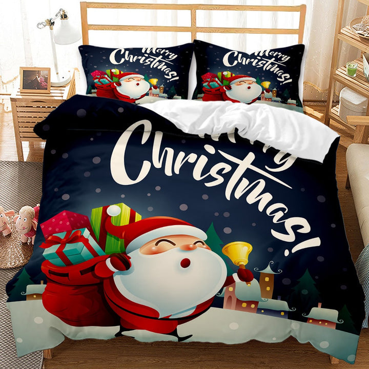Christmas print duvet cover set