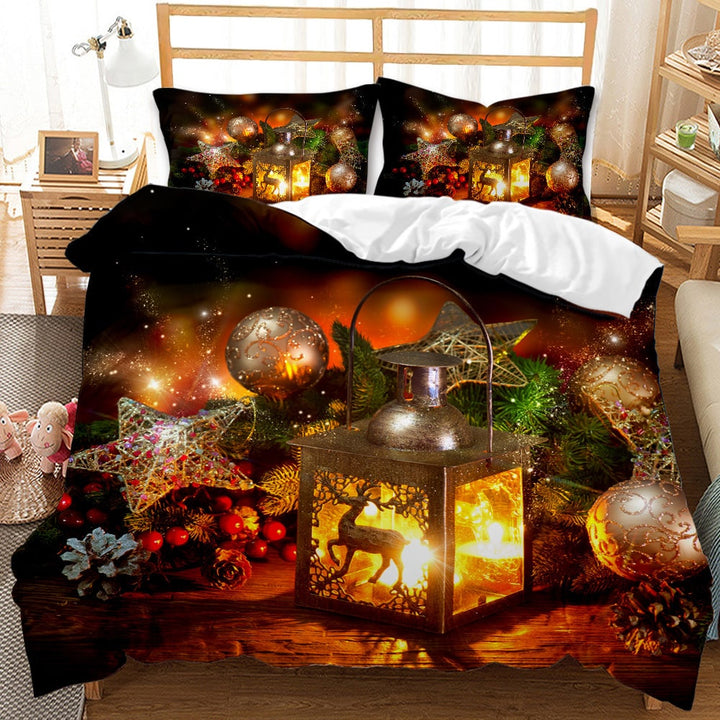 Christmas print duvet cover set