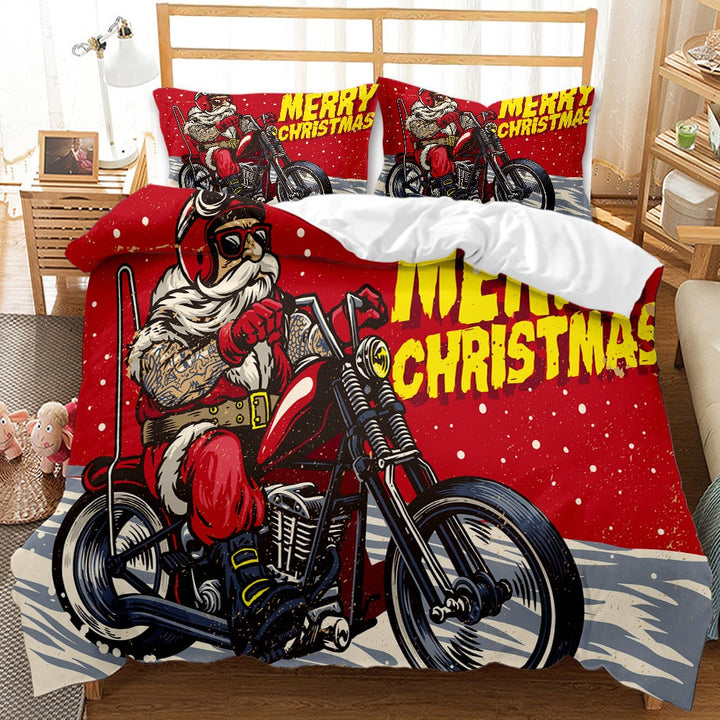 Christmas print duvet cover set