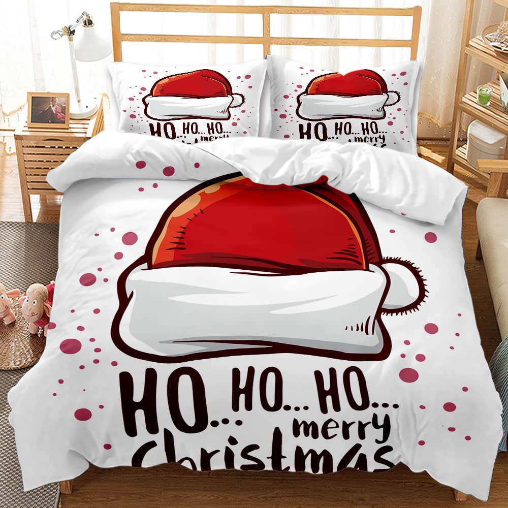 Christmas print duvet cover set