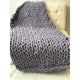 Chunky knit chenille throw blanket