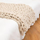 Chunky knit chenille throw blanket
