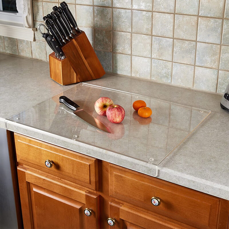 Clear acrylic chopping board