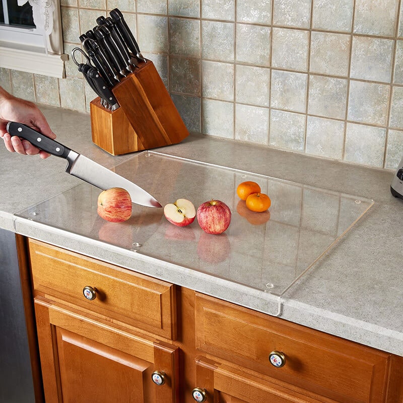Clear acrylic chopping board