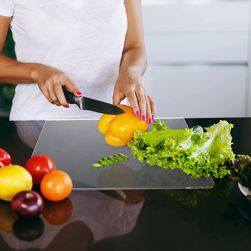 Clear acrylic chopping board