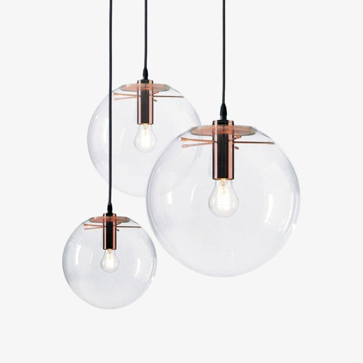 Clear Glass Globe Pendant Light