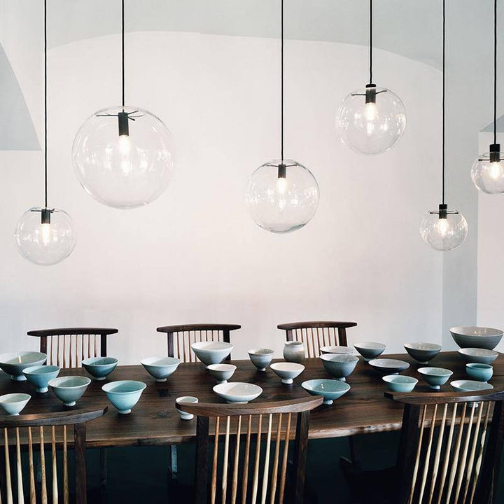 Clear Glass Globe Pendant Light