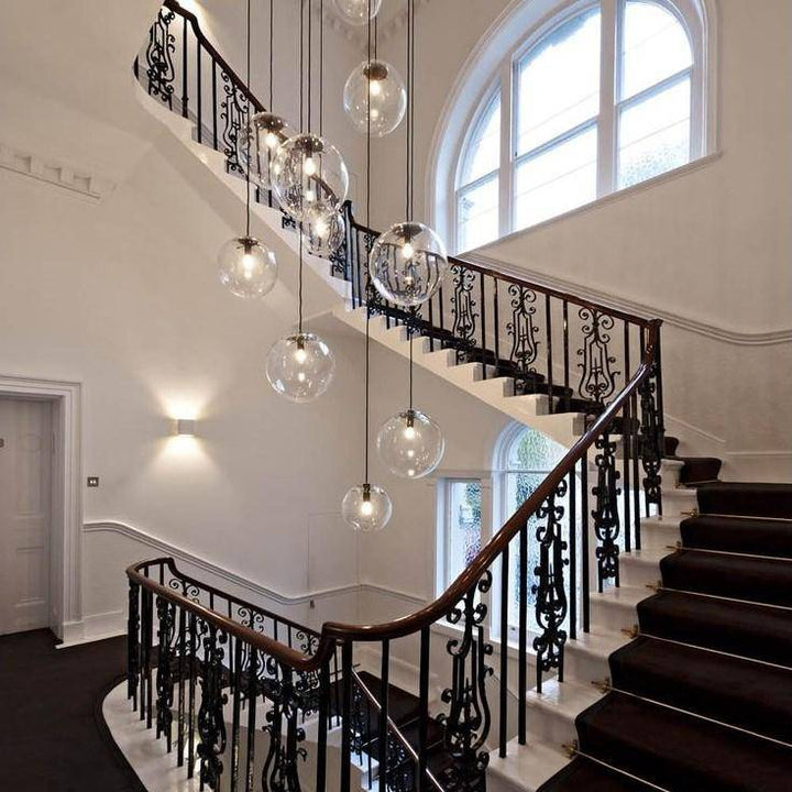 Clear Glass Globe Pendant Light