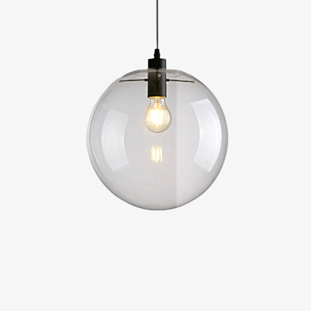 Clear Glass Globe Pendant Light