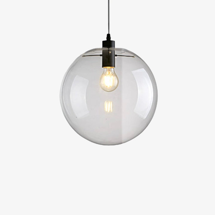 Clear Glass Globe Pendant Light