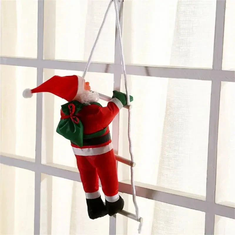 Climbing Santa on rope ladder