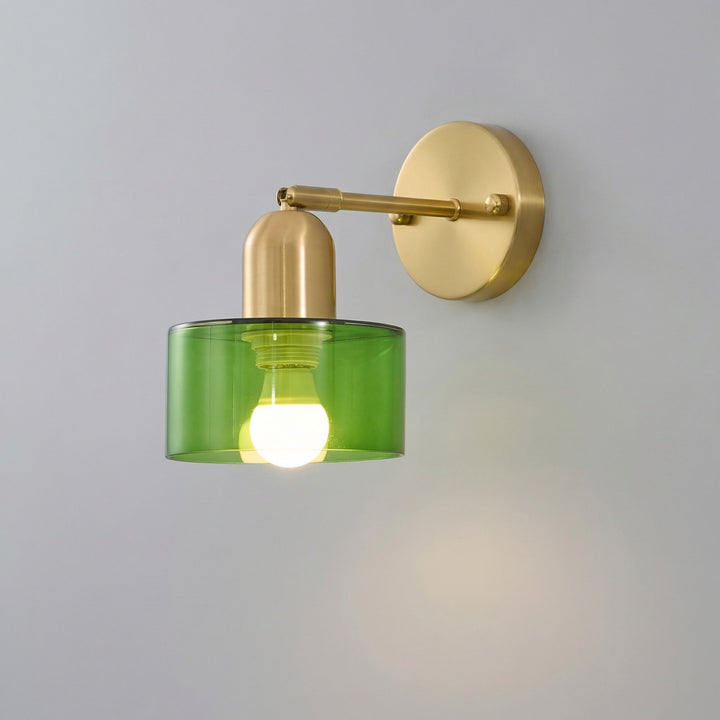 Colored Glass Bauhaus Wall Light