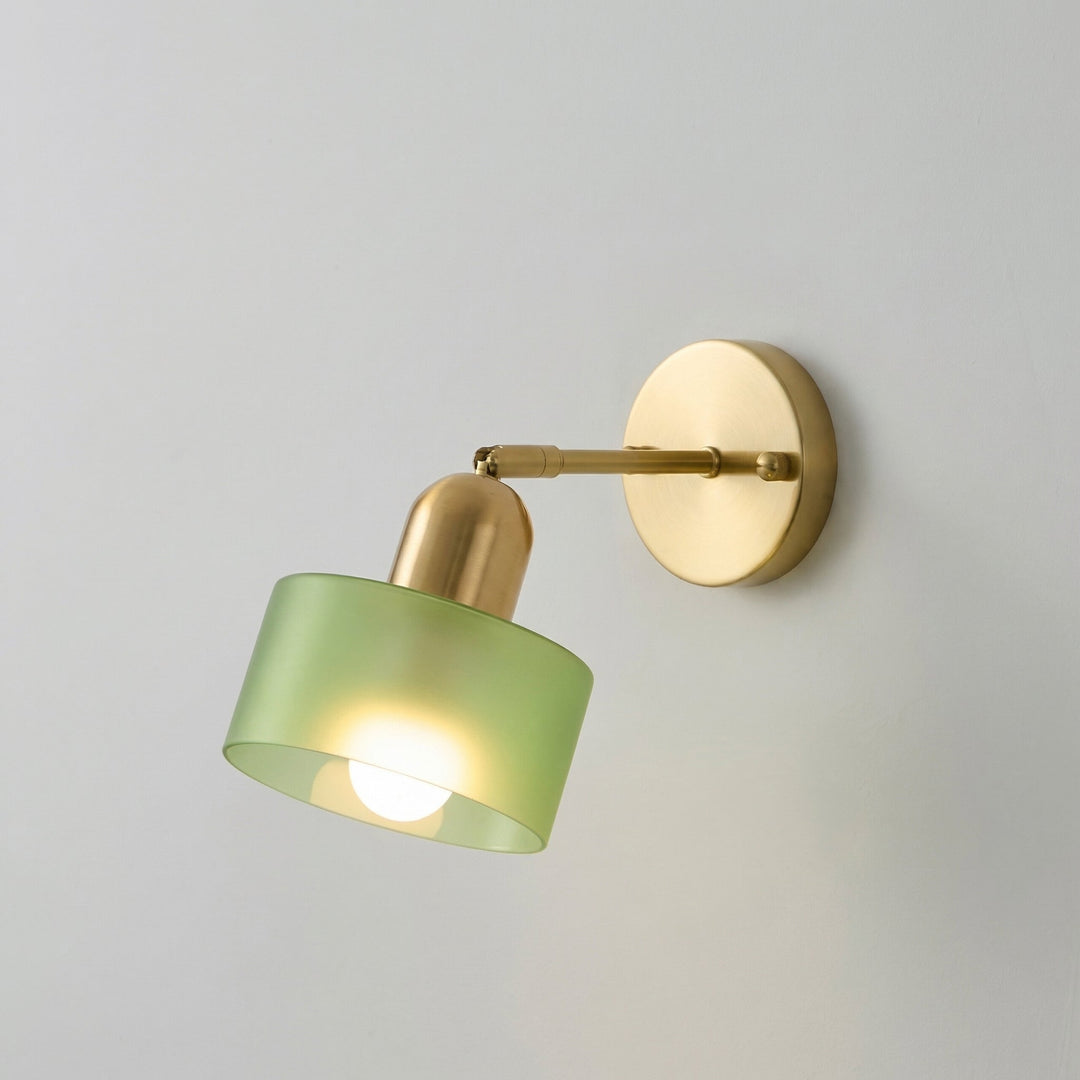 Colored Glass Bauhaus Wall Light