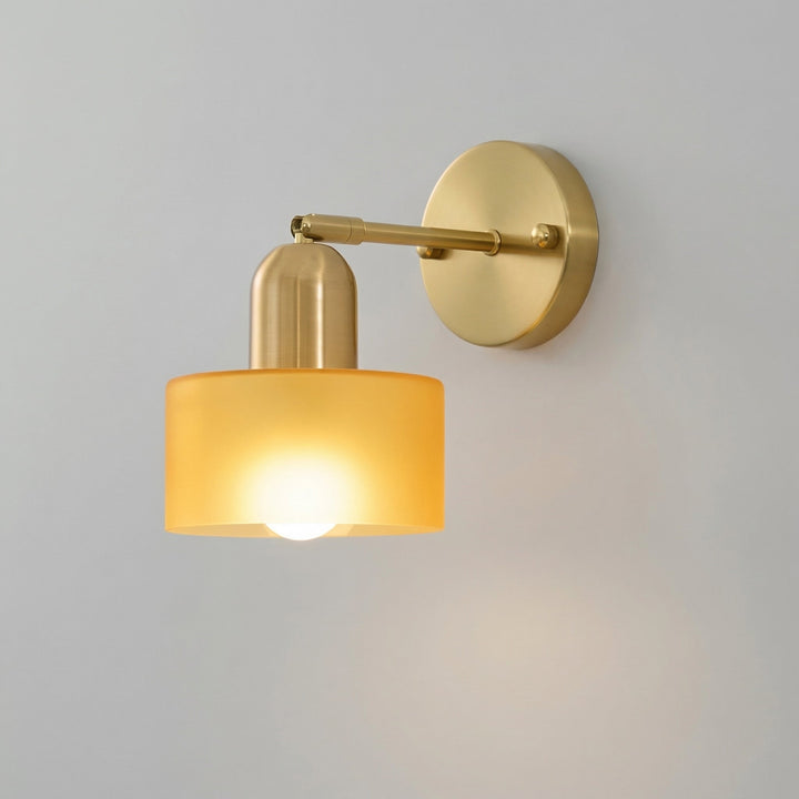 Colored Glass Bauhaus Wall Light