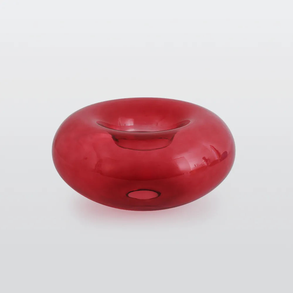 Coloured glass semi-flush ceiling light