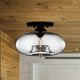 Coloured glass semi-flush ceiling light