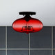 Coloured glass semi-flush ceiling light