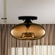Coloured glass semi-flush ceiling light