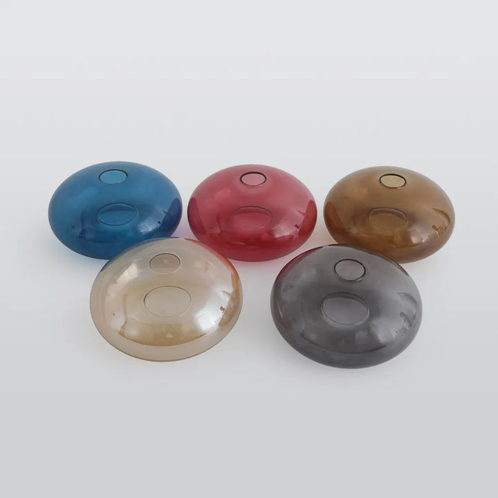Coloured glass semi-flush ceiling light
