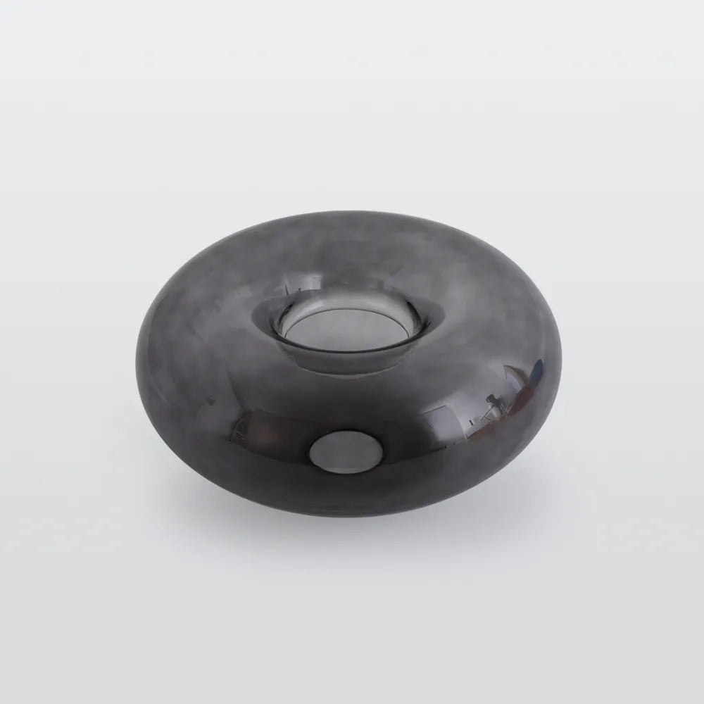 Coloured glass semi-flush ceiling light