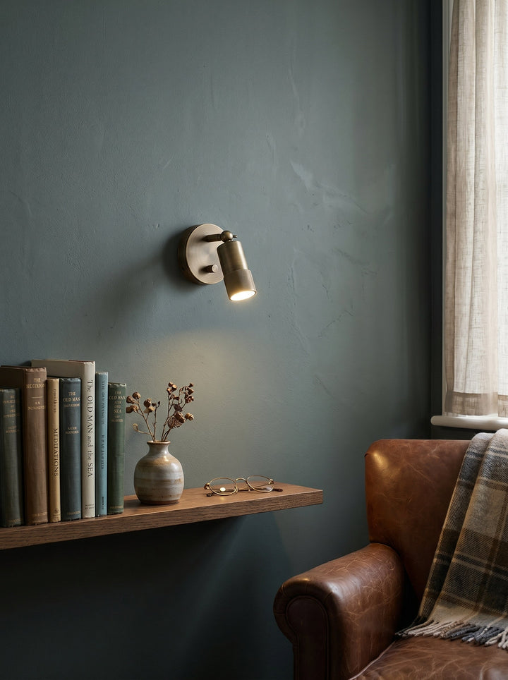 Compact Brass Wall Light
