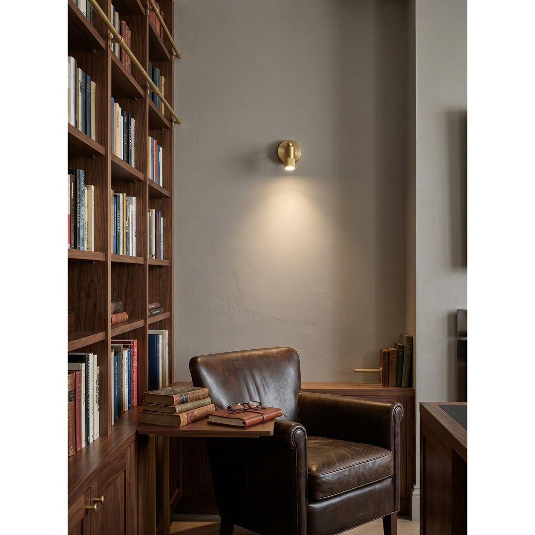 Compact Brass Wall Light