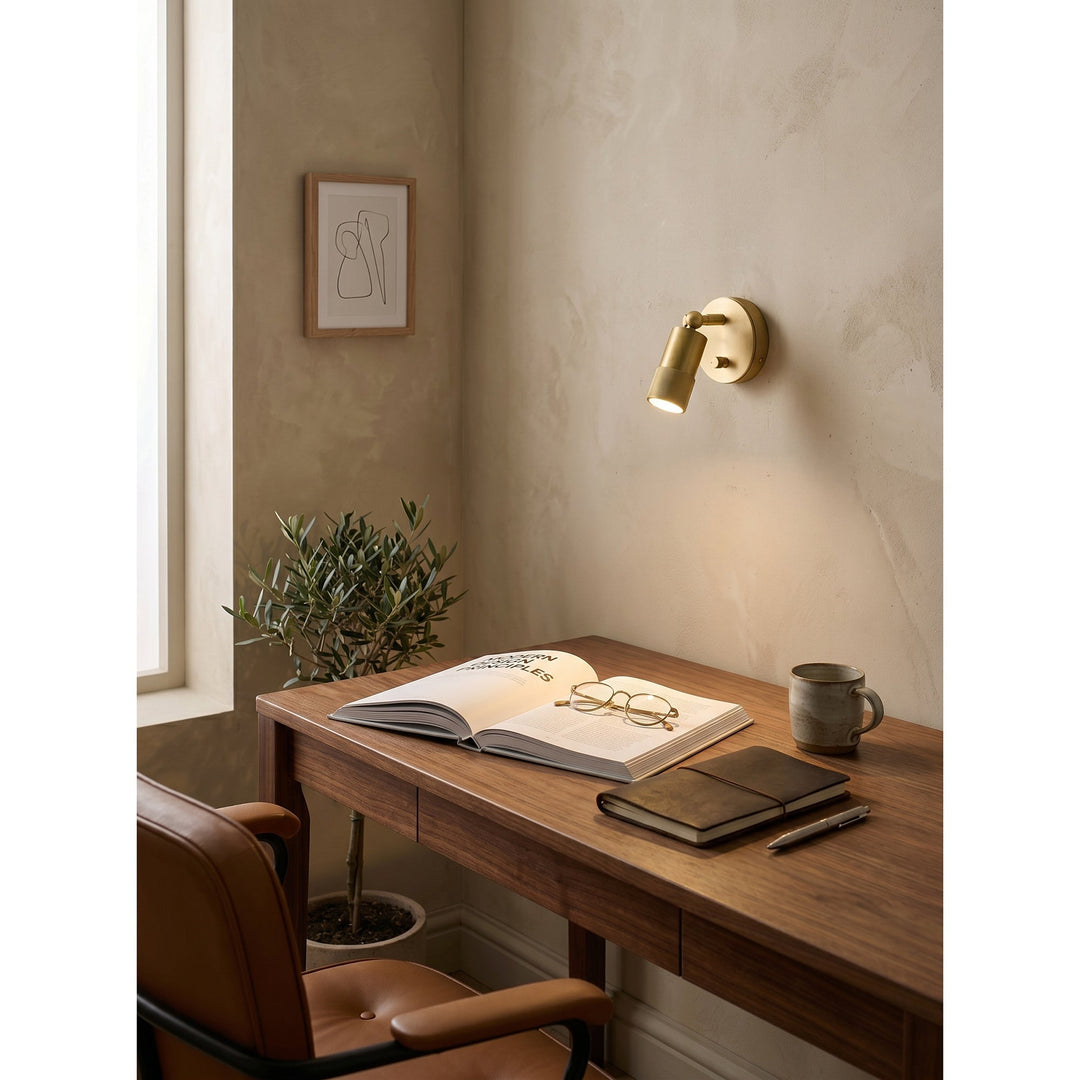 Compact Brass Wall Light