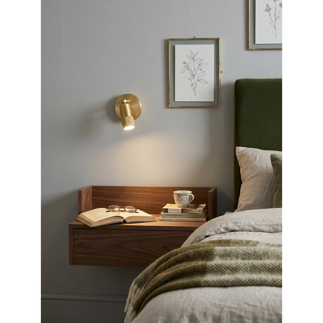 Compact Brass Wall Light