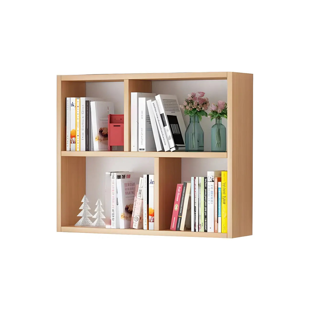 Wall Mounted Wooden Bookshelf | Natural or White, Two Designs