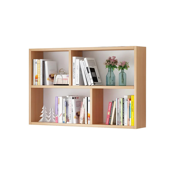 Wall Mounted Wooden Bookshelf | Natural or White, Two Designs
